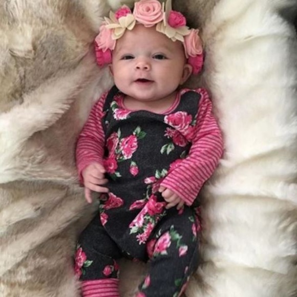 Emmababy Other - 6 mo. Baby girl's long romperSOLD